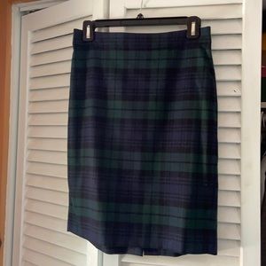 Plaid Pencil Skirt